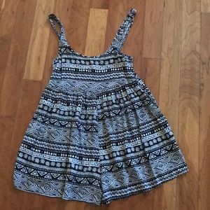 patterned babydoll romper